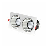 LED Downlights Anti Galre 2 Head Ceiling Spot Light 14W 24W 30W 40W for Kitchen Bedroom Living room AC110V 220V Frame Changeable