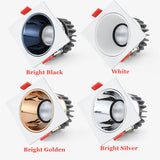 Frame Changeable LED Downlights Anti Galre Square Ceiling Spot Lights 7W 12W 15W 20W for Kitchen Bedroom Living room AC110V 220V