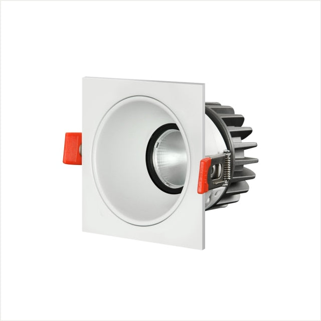 Frame Changeable LED Downlights Anti Galre Square Ceiling Spot Lights 7W 12W 15W 20W for Kitchen Bedroom Living room AC110V 220V