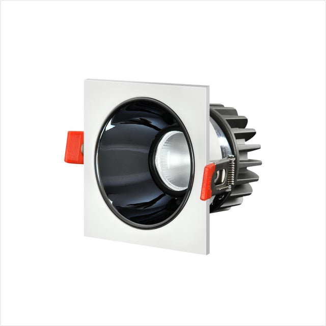 Frame Changeable LED Downlights Anti Galre Square Ceiling Spot Lights 7W 12W 15W 20W for Kitchen Bedroom Living room AC110V 220V