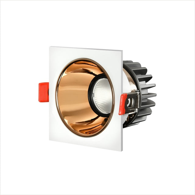 Frame Replaceable Angle Adjust Recessed Downlight 7W 12W 15W 20W Anti Glare Ceiling Spot Lamp for Hotel TV Background Aisle