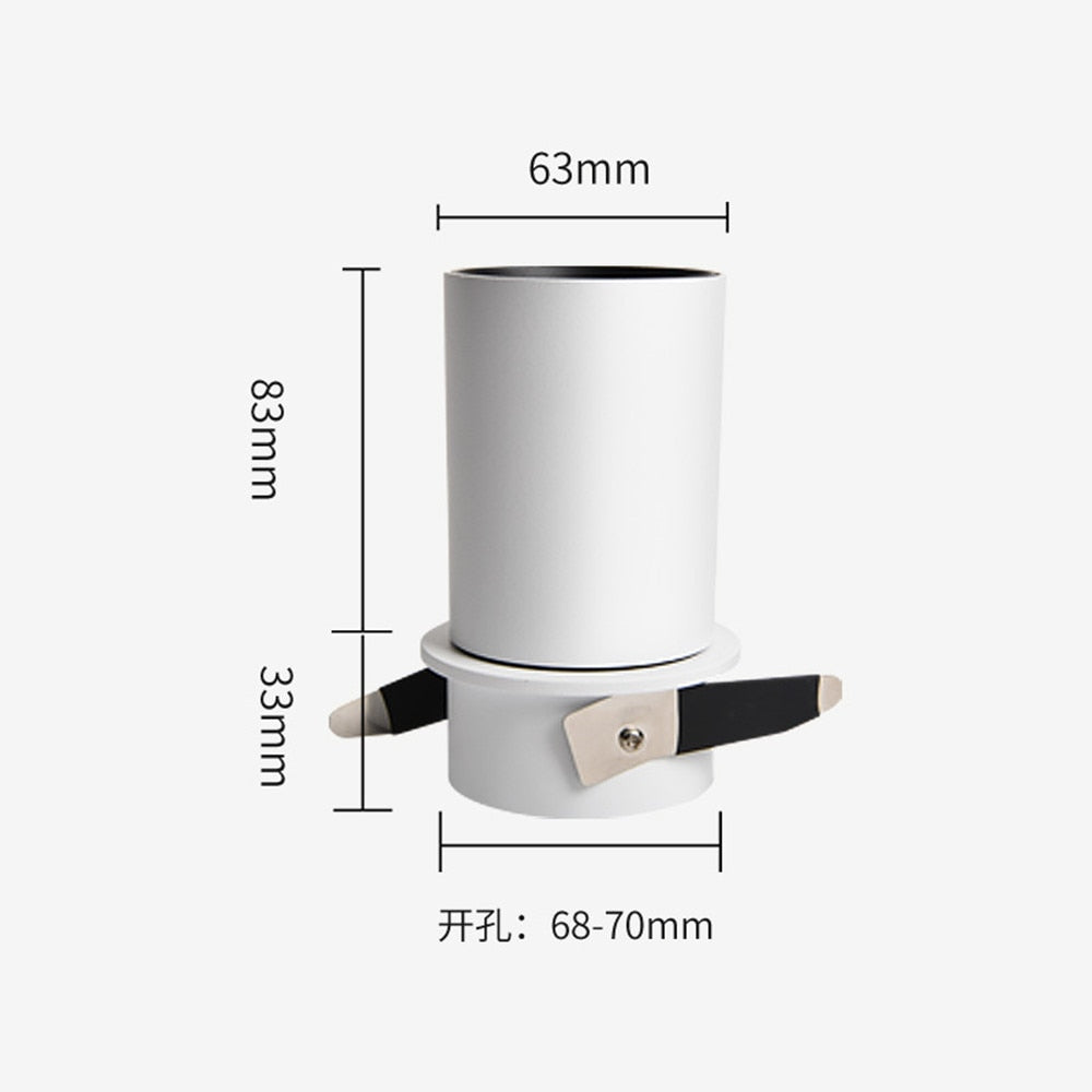 Anti Glare Led Downlight Ceiling Spot Light 7W 12W Dimmable LED Bulb AC85-265V Round Recessed lamp for indoor Lighting Fixtures