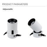 Anti Glare Led Downlight Ceiling Spot Light 7W 12W Dimmable LED Bulb AC85-265V Round Recessed lamp for indoor Lighting Fixtures