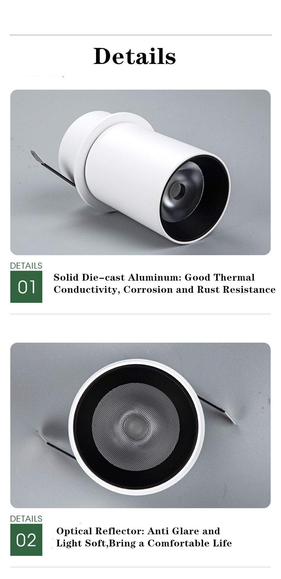 Anti Glare Led Downlight Ceiling Spot Light 7W 12W Dimmable LED Bulb AC85-265V Round Recessed lamp for indoor Lighting Fixtures