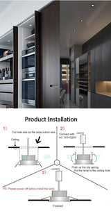 10pcs 3W LED Downlight Aluminum Recessed Dimmable Spot Lighting 220V 110V Ceiling Bedroom Kitchen Indoor Down Lamp - LED Lights For Sale : Affordable LED Solutions : Wholesale Prices