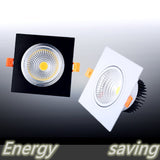 Recessed Square Dimmable LED Downlights 7W 9W 12W COB LED Ceiling Lamp AC85-265V Warm/Cold White LED Spot Lights Indoor Lighting
