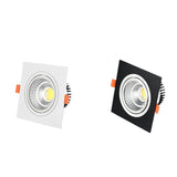 Recessed Square Dimmable LED Downlights 7W 9W 12W COB LED Ceiling Lamp AC85-265V Warm/Cold White LED Spot Lights Indoor Lighting