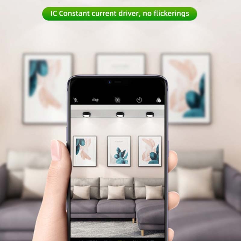 LED Surface Mounted Downlight Ceiling Spotlight Adjustable Angle Non-opening Ceiling Aisle Corridor Entrance Hallway Downlight