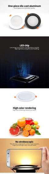 Led Downlight Recessed Indoor Led Ceiling Lamp 7W 9W 12W 15W AC220V Led Spot Lamp For Living Room Foyer Bar Counter Office