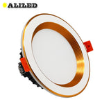 LED Downlight Ceiling Led Recessed Downlight Golden Aluminum Round Recessed Lamp Spot Led 7W 9W 12W For Room Office Lighting