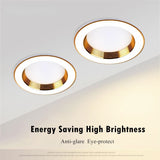 LED Downlight Ceiling Led Recessed Downlight Golden Aluminum Round Recessed Lamp Spot Led 7W 9W 12W For Room Office Lighting
