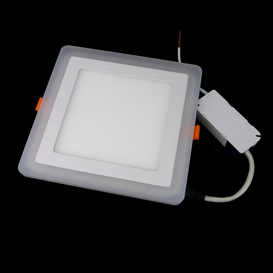 6W 9W 16W 24W led Ceiling Recessed panel Light Painel lamp home decoration round square Led Panel Downlight Blue+White 2 colors