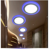 6W 9W 16W 24W led Ceiling Recessed panel Light Painel lamp home decoration round square Led Panel Downlight Blue+White 2 colors