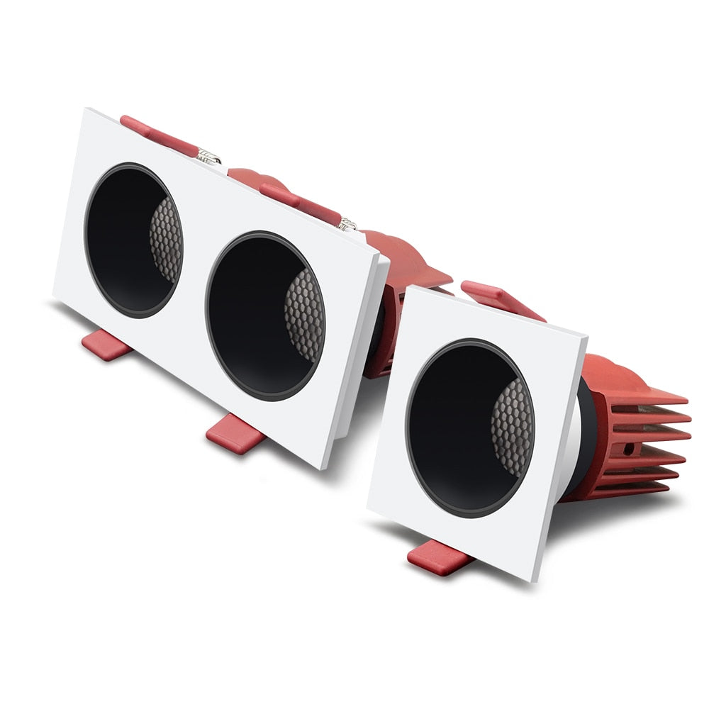 Dimmable Square Led Downlight Ceiling Spot Light 7w 15w 24w COB Ceiling Recessed Downlight AC85-265V Recessed Indoor Lightings