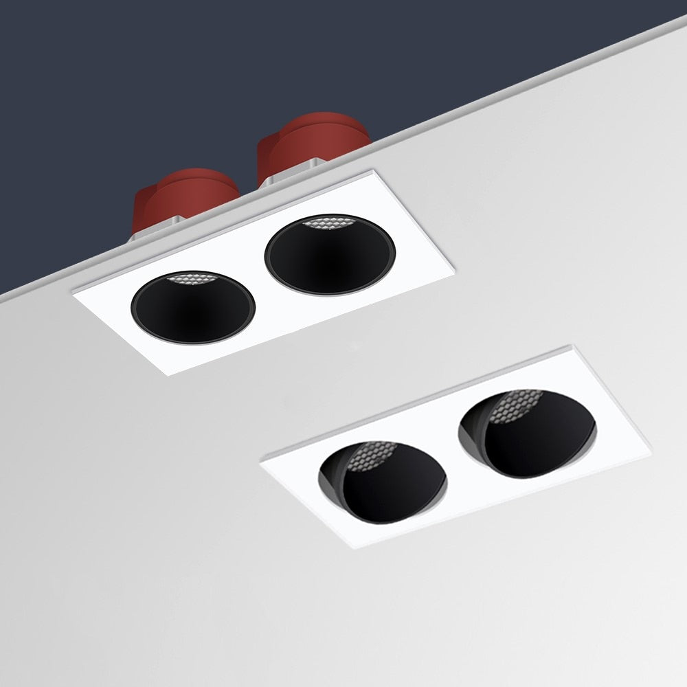 Dimmable Square Led Downlight Ceiling Spot Light 7w 15w 24w COB Ceiling Recessed Downlight AC85-265V Recessed Indoor Lightings