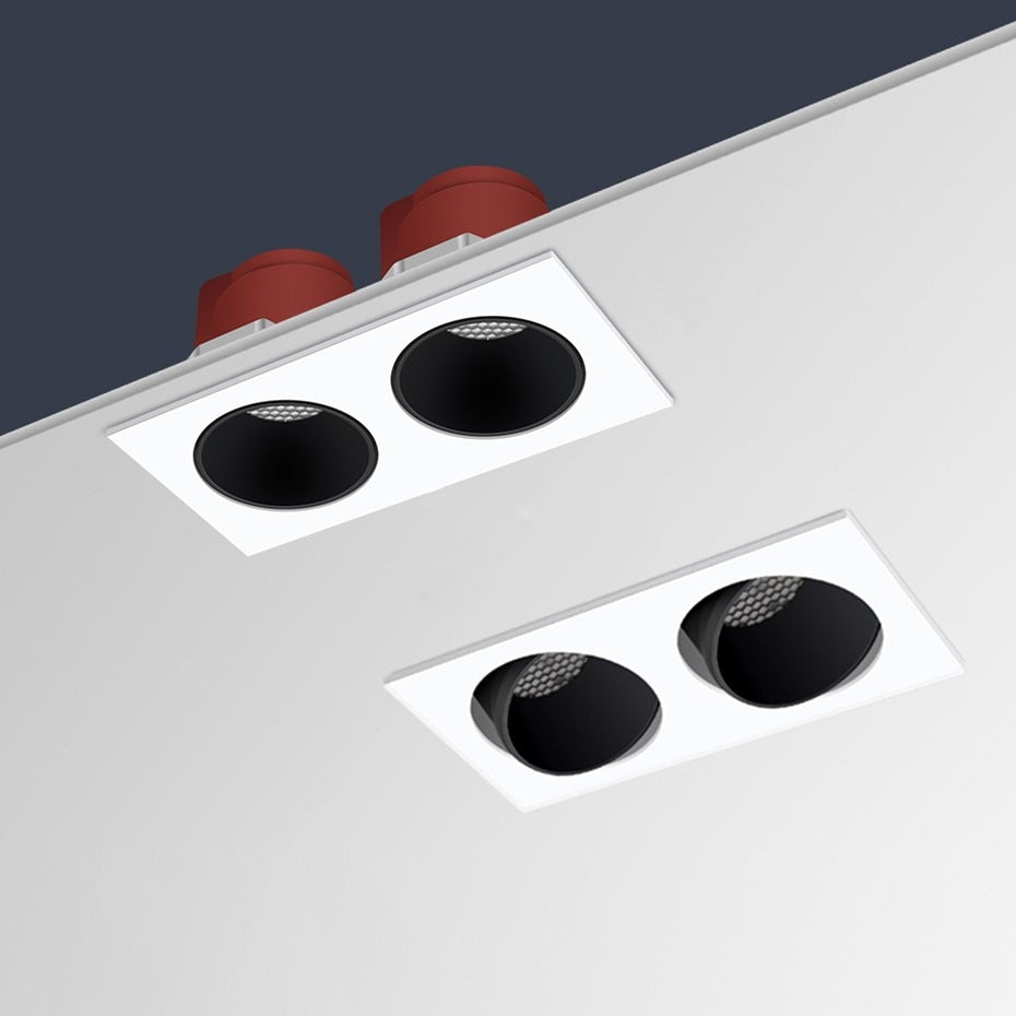 Dimmable Square Led Downlight Ceiling Spot Light 7w 15w 24w COB Ceiling Recessed Downlight AC85-265V Recessed Indoor Lightings