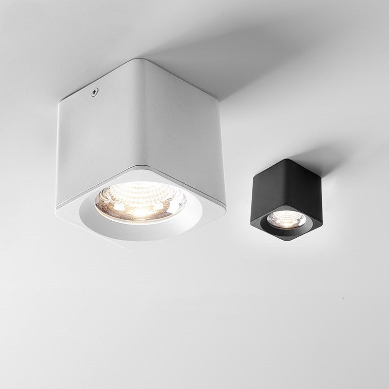 Super bright square surface mounted LED dimming downlight 7W 9W 12W 15W 18W 20W COB LED ceiling light spotlight AC110-220V