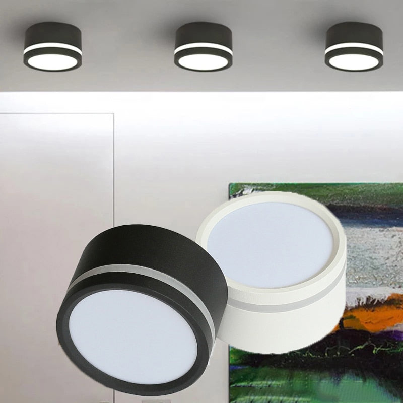 Surface Ceiling Mounted Downlight 110V/220V Dimmable Round Spot Led Lamp Light for Kitchen Fixture Indoor Lighting 7W/9W/12W/15W