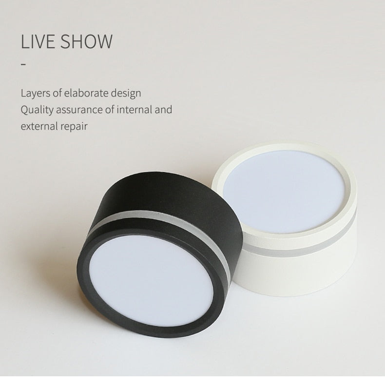 Surface Ceiling Mounted Downlight 110V/220V Dimmable Round Spot Led Lamp Light for Kitchen Fixture Indoor Lighting 7W/9W/12W/15W