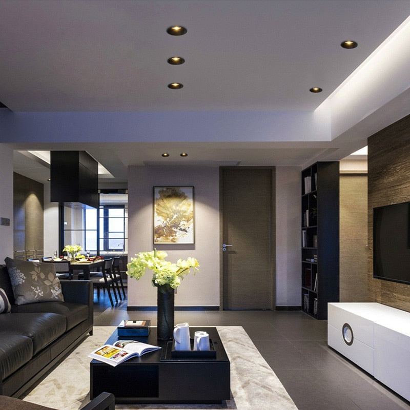 LED Recessed Anti Glare COB Downlights 7W/10W/12W /18W LED Ceiling Spot Lights AC85~265V Background Lamps Indoor Lighting