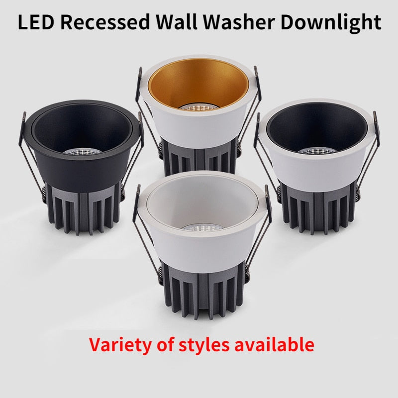 LED Recessed Anti Glare COB Downlights 7W/10W/12W /18W LED Ceiling Spot Lights AC85~265V Background Lamps Indoor Lighting