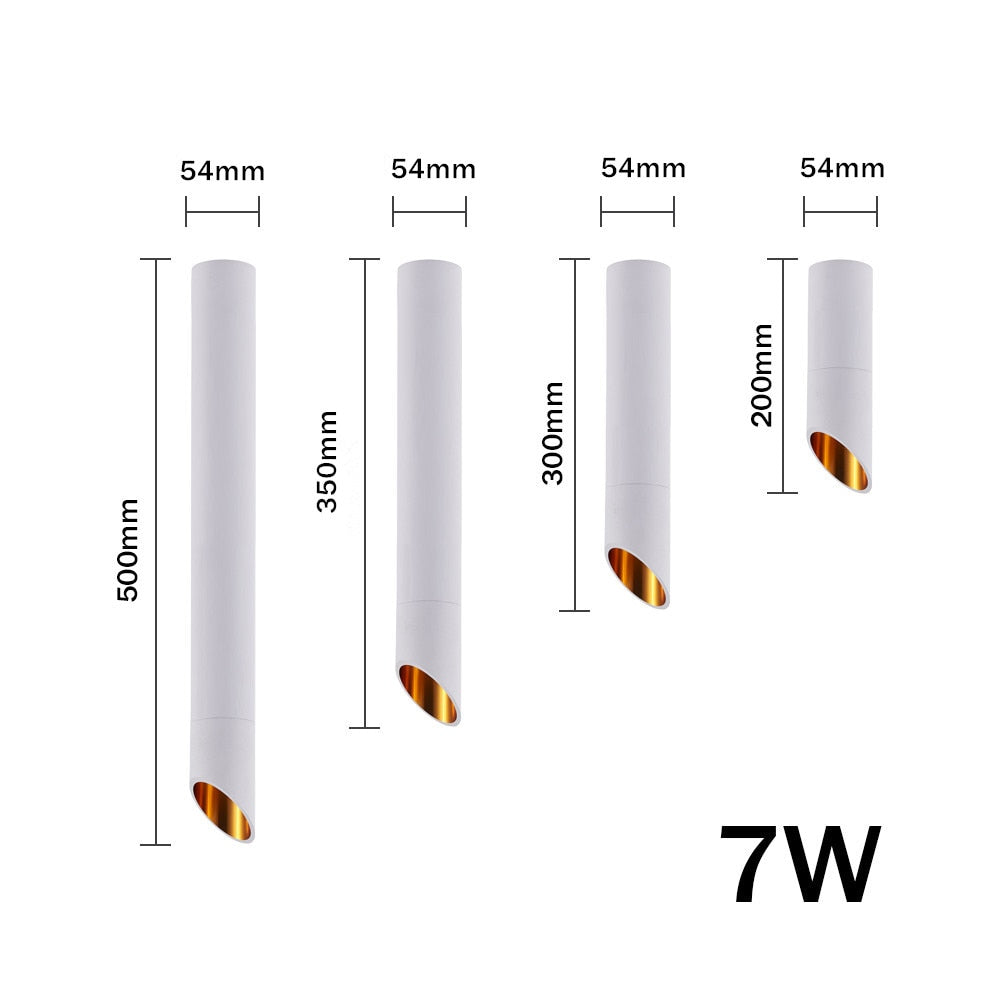 Long Tube Surface Mounted Led Downlight 7W Led Spot Modern Aluminum Spot Light Indoor Living Room Kitchen Store Ceiling Lamp