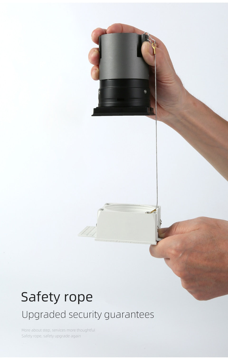 LED embedded square downlight borderless anti-glare ceiling spotlight without main light for home living room