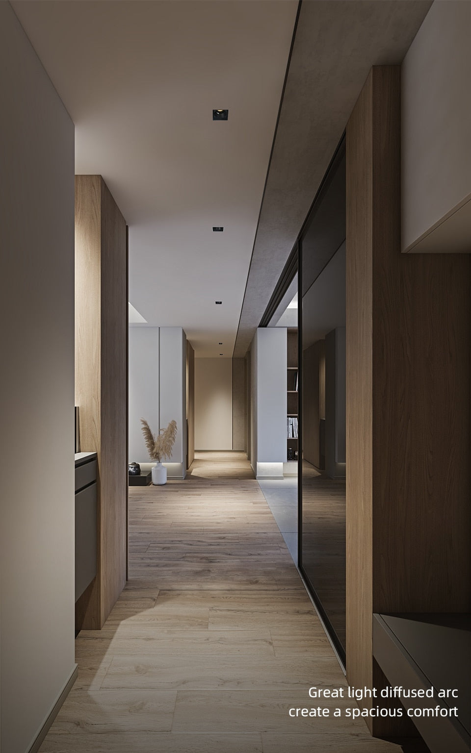 LED embedded square downlight borderless anti-glare ceiling spotlight without main light for home living room