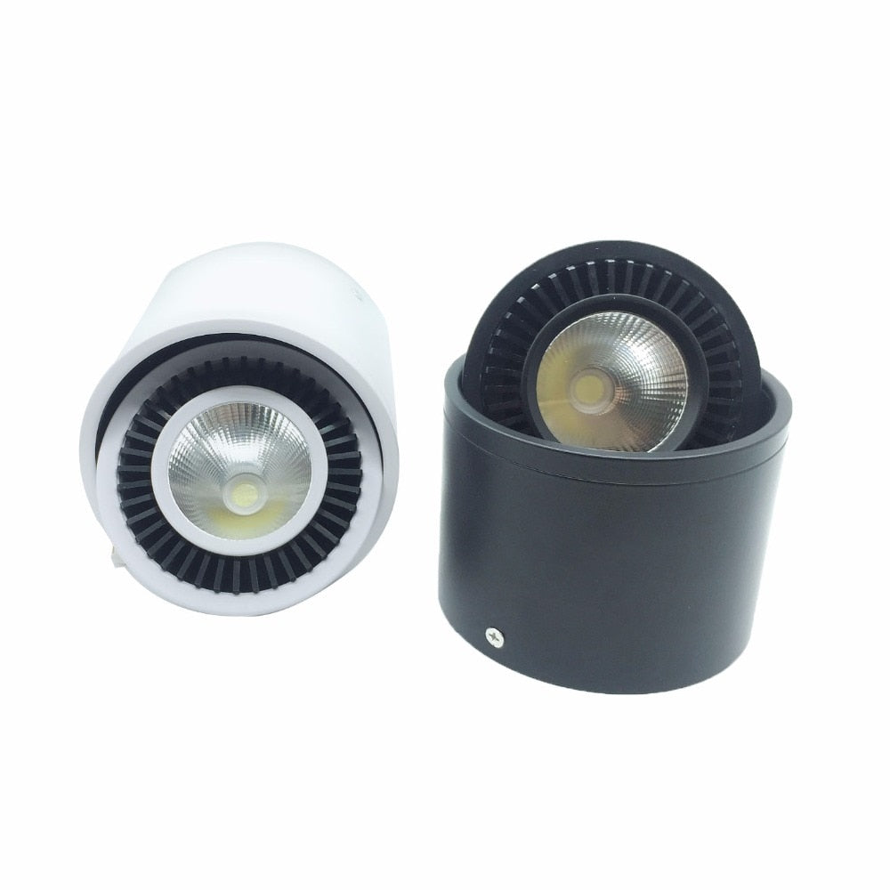 DHL Free 10pcs Surface Mounted COB LED Downlight 5W 7W 9W 15W Down Light LED Spot light lamp AC85-265V Warm/Natural/Cold White