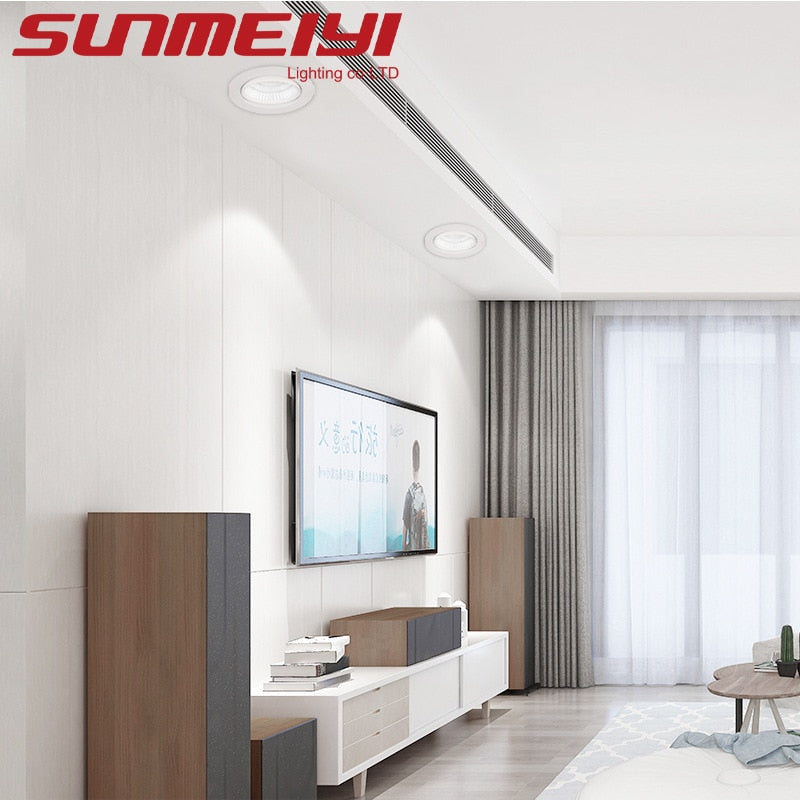 Led Downlight COB Ceiling Spot Light 12W 15W Ceiling Recessed Round Ceiling Lamp AC 220V-240V Indoor Lighting