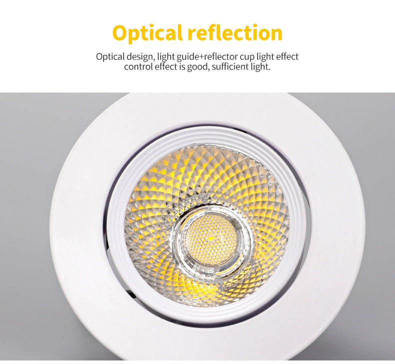 Led Downlight COB Ceiling Spot Light 12W 15W Ceiling Recessed Round Ceiling Lamp AC 220V-240V Indoor Lighting