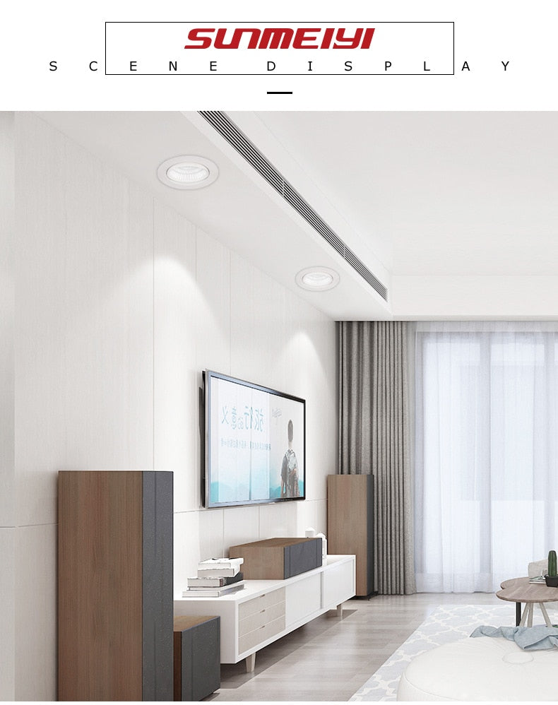 Led Downlight COB Ceiling Spot Light 12W 15W Ceiling Recessed Round Ceiling Lamp AC 220V-240V Indoor Lighting