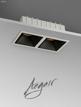 Aisilan LED Embedded Ceiling Spotlight Square Downlight Grille Honeycomb Anti-glare Recessed Light For Indoor Living Room