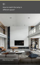 Aisilan LED Embedded Ceiling Spotlight Square Downlight Grille Honeycomb Anti-glare Recessed Light For Indoor Living Room