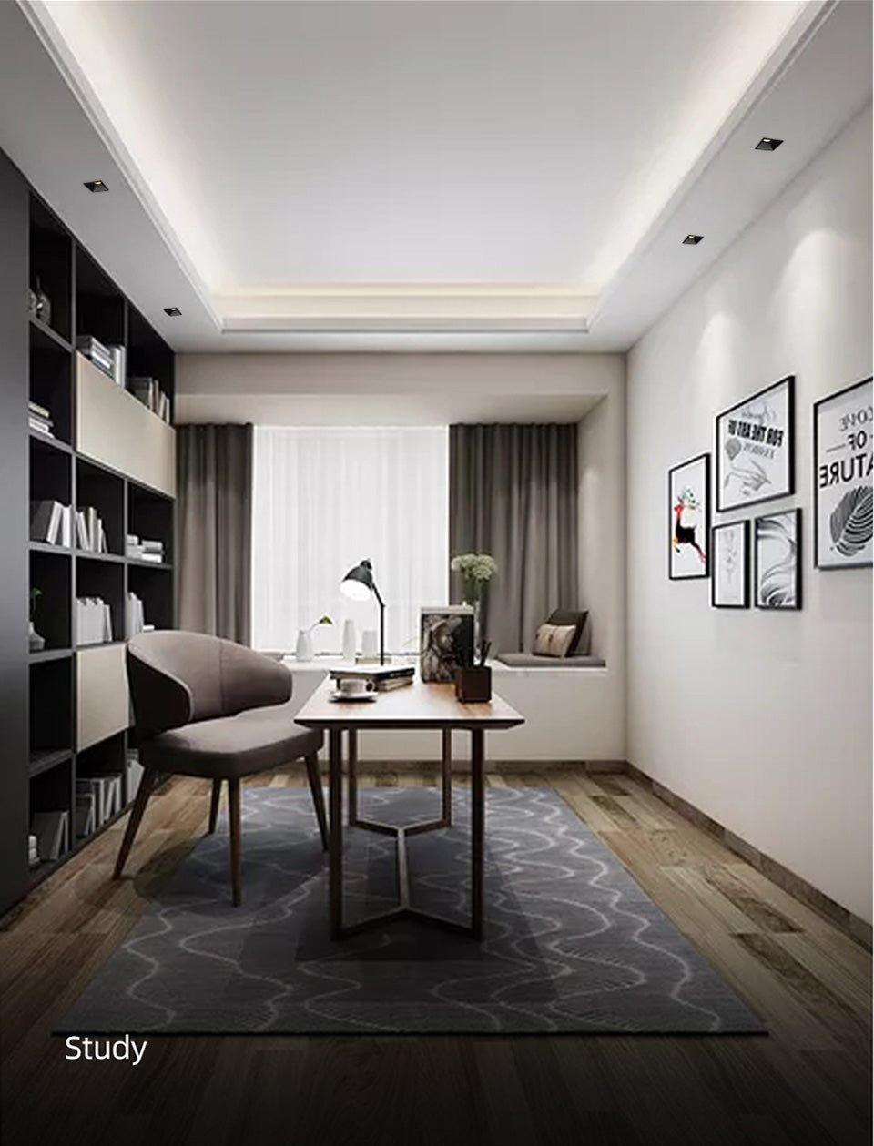 Aisilan LED Embedded Ceiling Spotlight Square Downlight Grille Honeycomb Anti-glare Recessed Light For Indoor Living Room