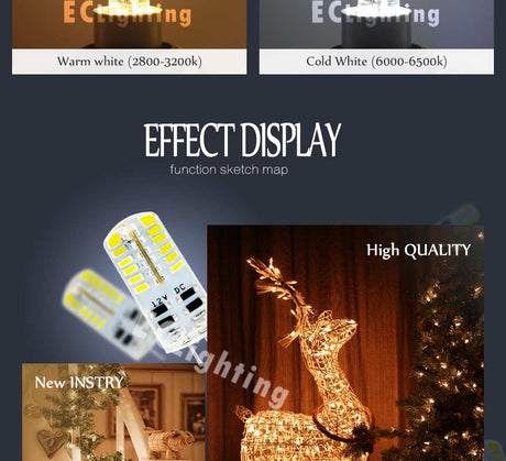 10pcs/lot G4 Led Lamp DC 12V SMD 2835 3014 Angle Luz Bombillas Lamparas de LED Light Bulb Spotlight Lamps