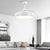 Modern European simple remote control invisible bedroom, hall ceiling fan 36 / 42 "adjustable light, built-in 220V 110v