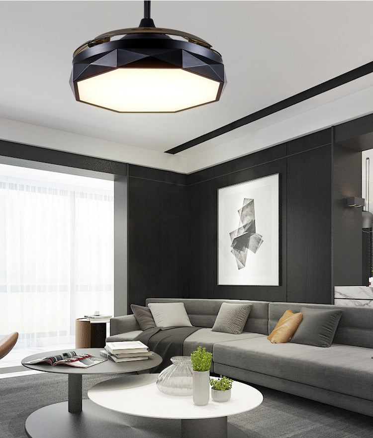 Modern European simple remote control invisible bedroom, hall ceiling fan 36 / 42 "adjustable light, built-in 220V 110v