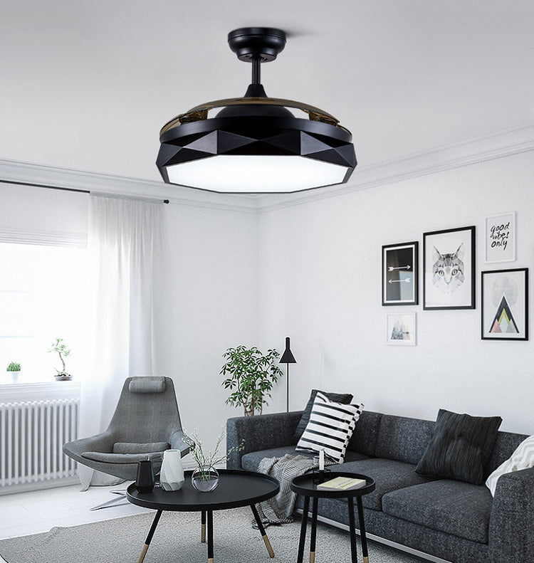 Modern European simple remote control invisible bedroom, hall ceiling fan 36 / 42 "adjustable light, built-in 220V 110v