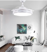 Modern European simple remote control invisible bedroom, hall ceiling fan 36 / 42 "adjustable light, built-in 220V 110v