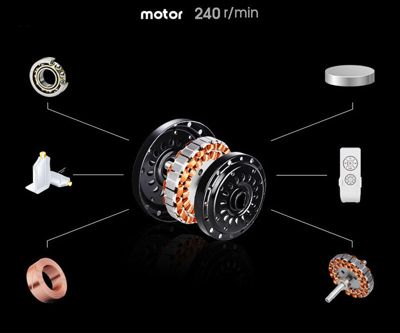 Modern European simple remote control invisible bedroom, hall ceiling fan 36 / 42 &quot;adjustable light, built-in 220V 110v