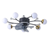 Modern led ceiling fan with lighting application and remote control, dining room, living room, bedroom ceiling lamp