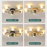 Modern led ceiling fan with lighting application and remote control, dining room, living room, bedroom ceiling lamp
