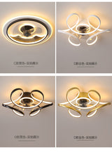 Modern led ceiling fan with lighting application and remote control, dining room, living room, bedroom ceiling lamp