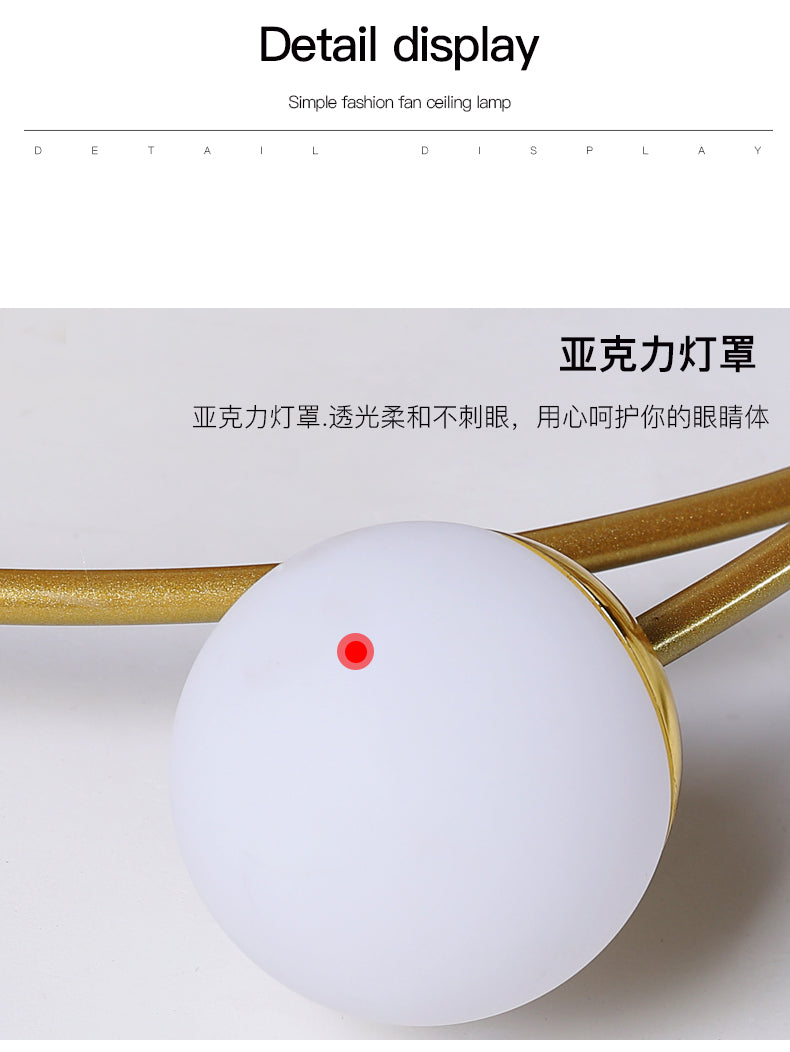 Modern led ceiling fan with lighting application and remote control, dining room, living room, bedroom ceiling lamp