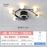 Modern led ceiling fan with lighting application and remote control, dining room, living room, bedroom ceiling lamp