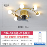 Modern led ceiling fan with lighting application and remote control, dining room, living room, bedroom ceiling lamp
