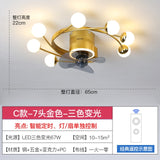Modern led ceiling fan with lighting application and remote control, dining room, living room, bedroom ceiling lamp