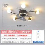 Modern led ceiling fan with lighting application and remote control, dining room, living room, bedroom ceiling lamp