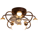 Decorative DC ceiling fan, ceiling fan with LED light, modern remote control, simple, with fan, dining room, living room, home